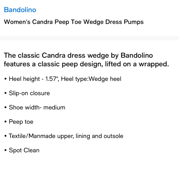 Bandolino Women's Candra Peep Toe Wedge Dress Pumps 8M Silver - Picture 3 of 8